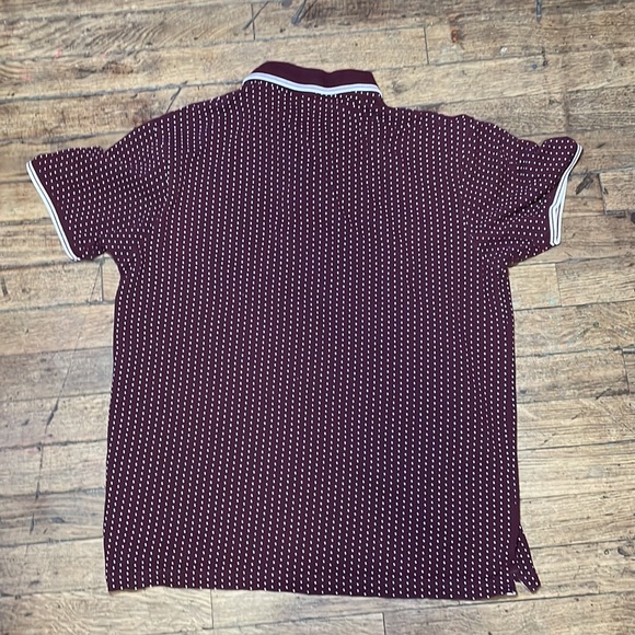 Denim & Flower Men’s burgundy polka dot polo size medium - Picture 2 of 6